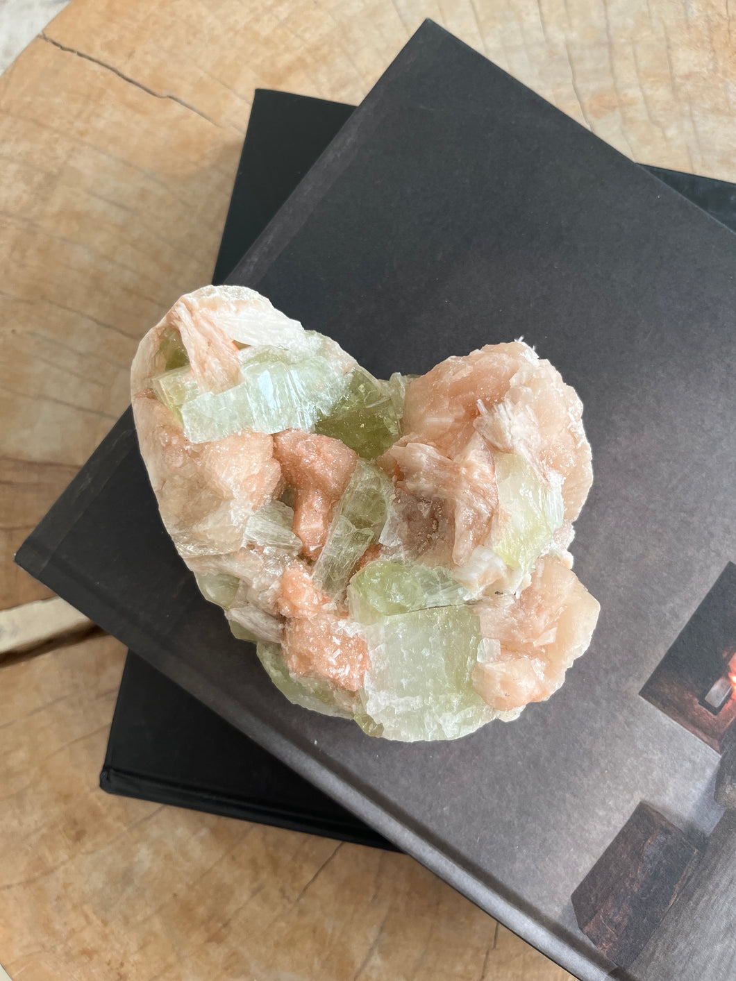 Stilbite with Green Apophyllite