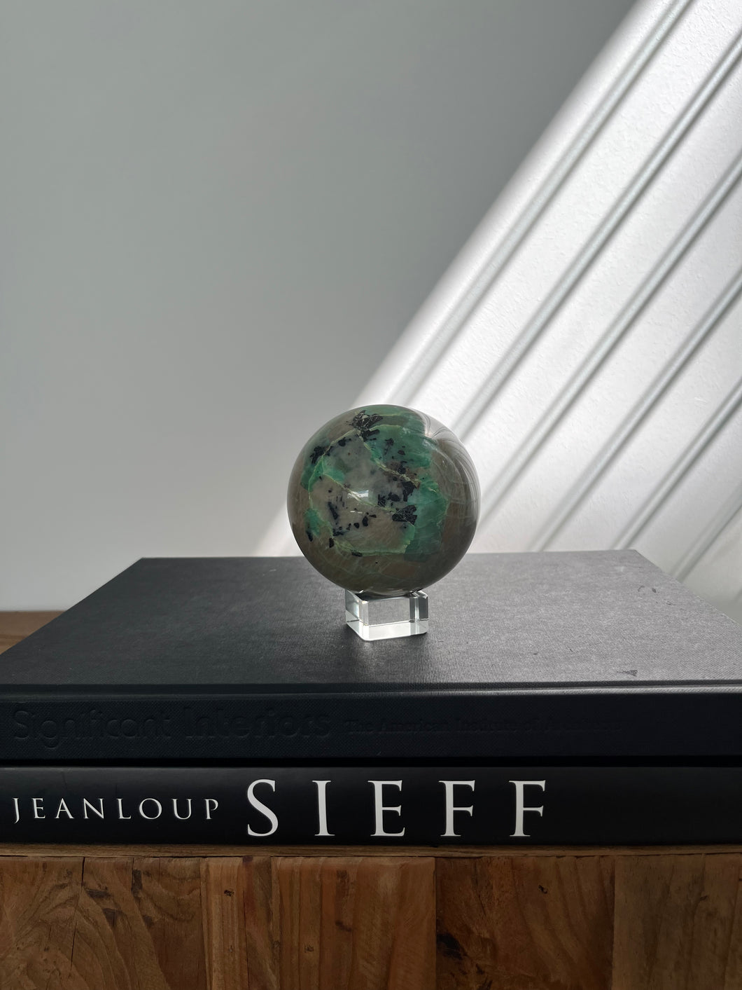 Green Moonstone Sphere 008