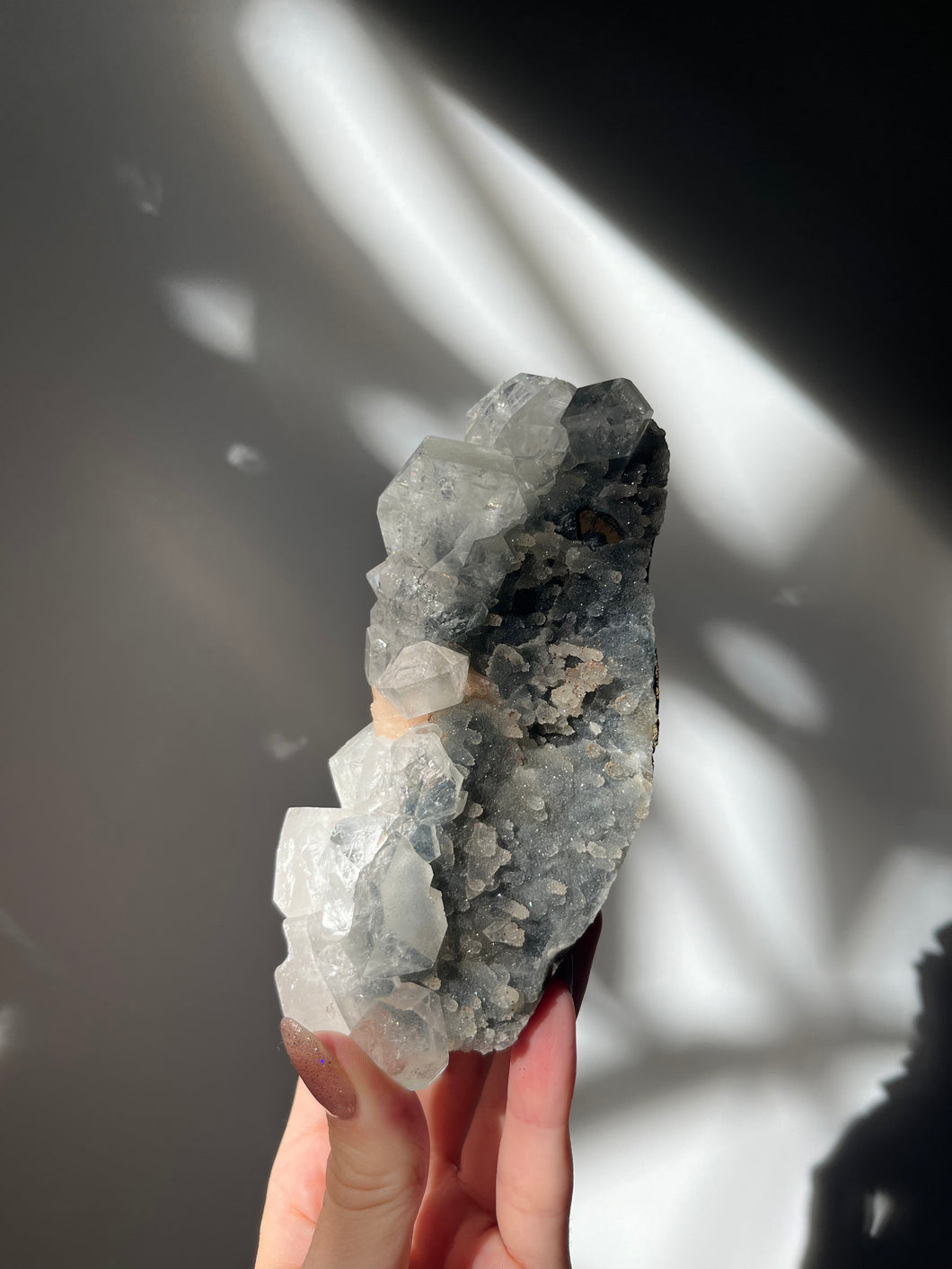 Chalcedony with Apophyllite & Stilbite