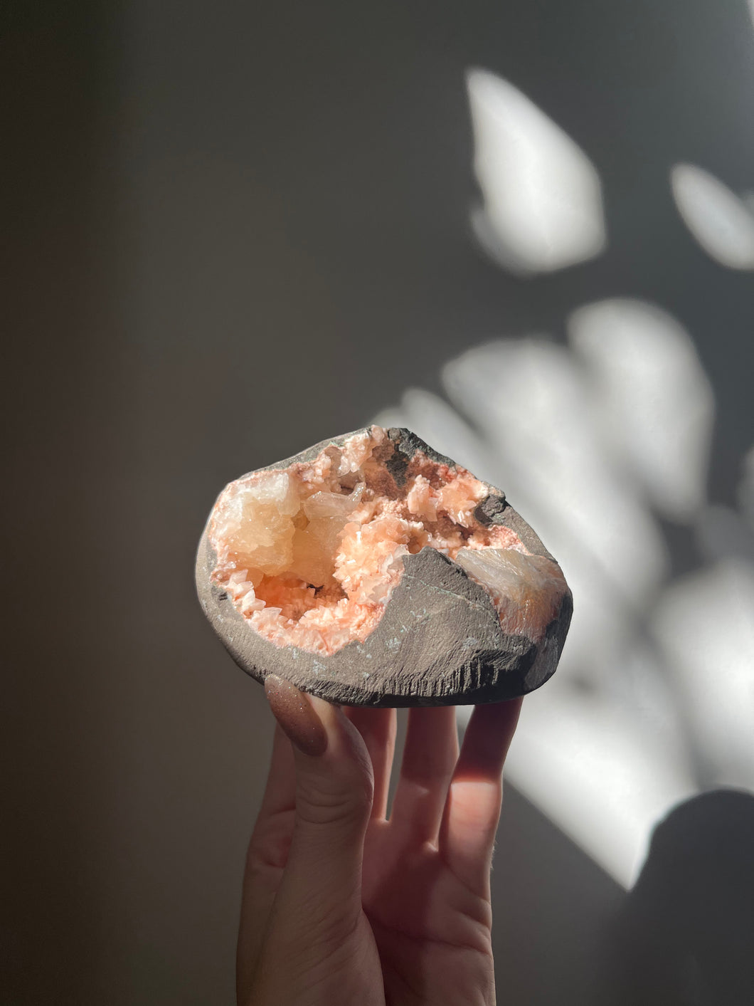 Pink Heulandite Geode