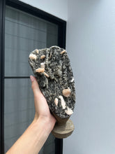 Load image into Gallery viewer, Black Chalcedony with Stilbite Statement Piece
